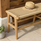 Valeria - Banc De Jardin 3 Places - Bois Clair/Beige