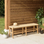 Valeria - Banc De Jardin 3 Places - Bois Clair/Beige