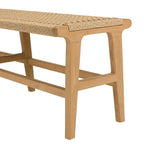 Valeria - Banc De Jardin 3 Places - Bois Clair/Beige