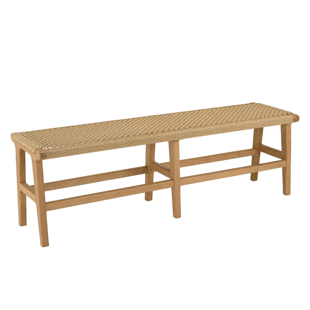 Valeria - Banc De Jardin 3 Places - Bois Clair/Beige