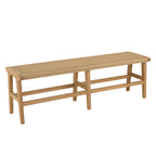 Valeria - Banc De Jardin 3 Places - Bois Clair/Beige