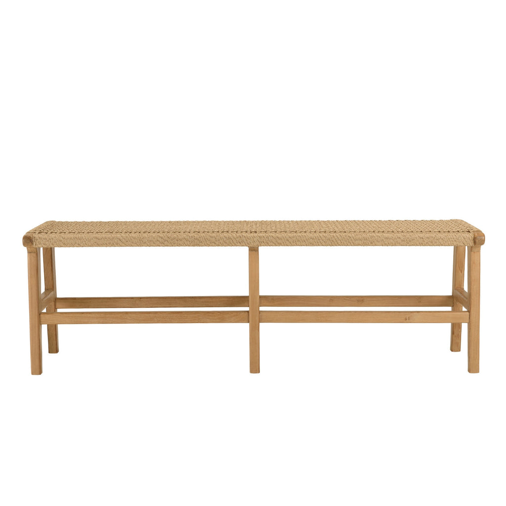 Valeria - Banc De Jardin 3 Places - Bois Clair/Beige
