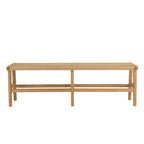 Valeria - Banc De Jardin 3 Places - Bois Clair/Beige