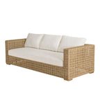 Valeria - Salon De Jardin 6 Places - Beige/Blanc/Bois Clair
