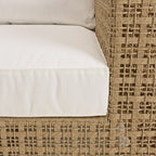 Valeria - Salon De Jardin 6 Places - Beige/Blanc/Bois Clair