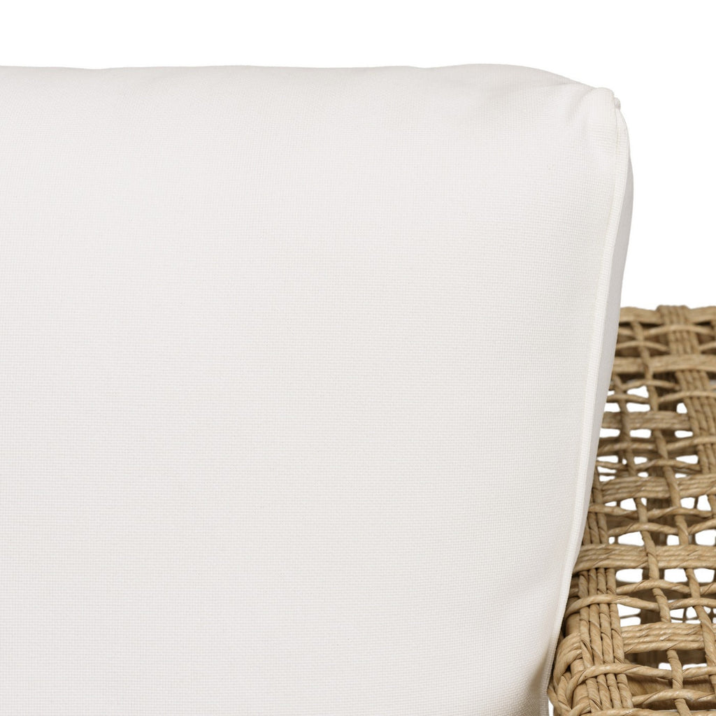Valeria - Salon De Jardin 6 Places - Beige/Blanc/Bois Clair