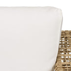 Valeria - Salon De Jardin 6 Places - Beige/Blanc/Bois Clair