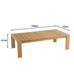 Valeria - Salon De Jardin 6 Places - Beige/Blanc/Bois Clair