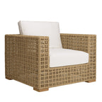 Valeria - Salon De Jardin 6 Places - Beige/Blanc/Bois Clair