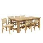Valeria - Salon De Jardin 6/8 Pers - Beige/Bois Clair/Marron