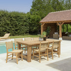 Valeria - Salon De Jardin 6/8 Pers - Beige/Bois Clair/Marron