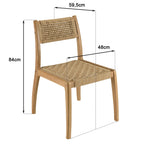 Valeria - Salon De Jardin 6/8 Pers - Beige/Bois Clair/Marron