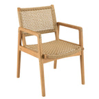 Valeria - Salon De Jardin 4 Pers - Beige/Bois Clair/Marron