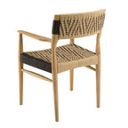 Valeria - Salon De Jardin 4 Pers - Beige/Bois Clair/Marron/Noir
