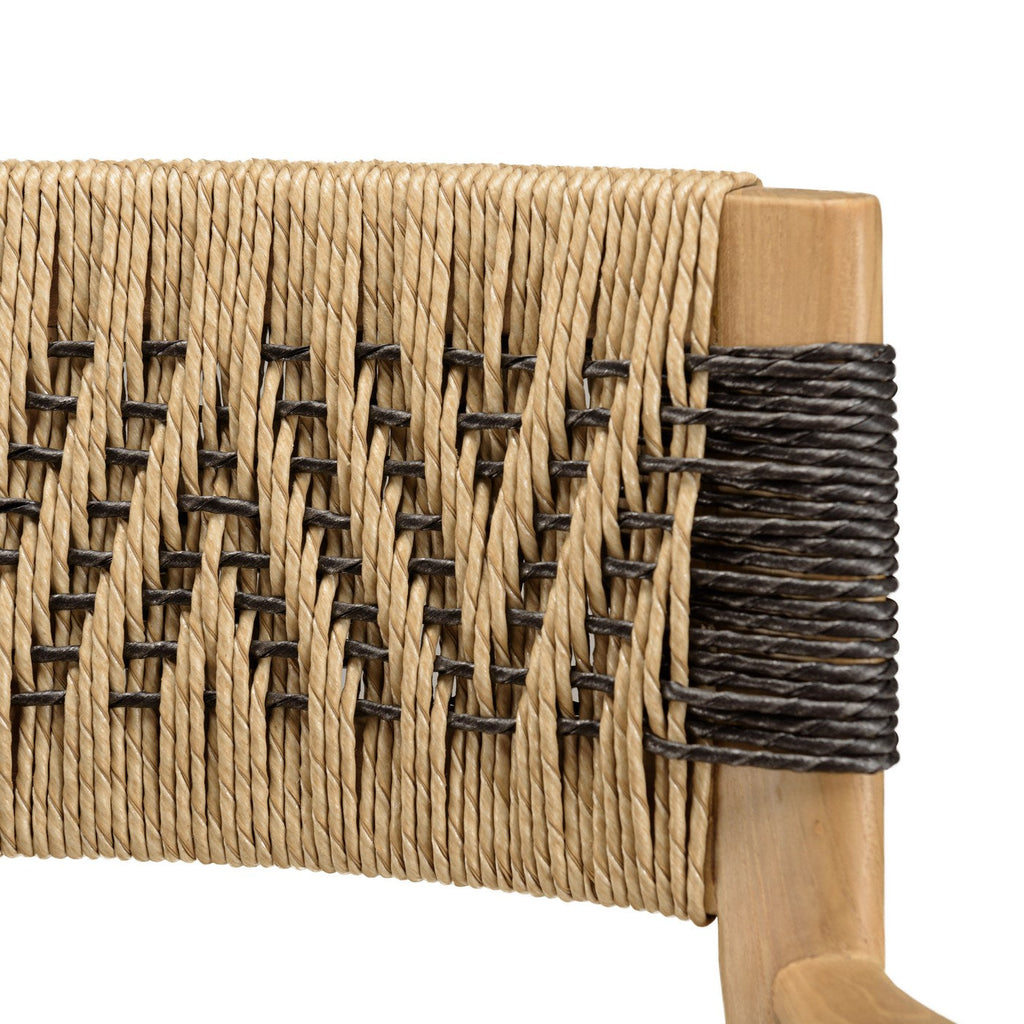 Valeria - Salon De Jardin 4/6 Pers - Beige/Bois Clair/Marron/Noir