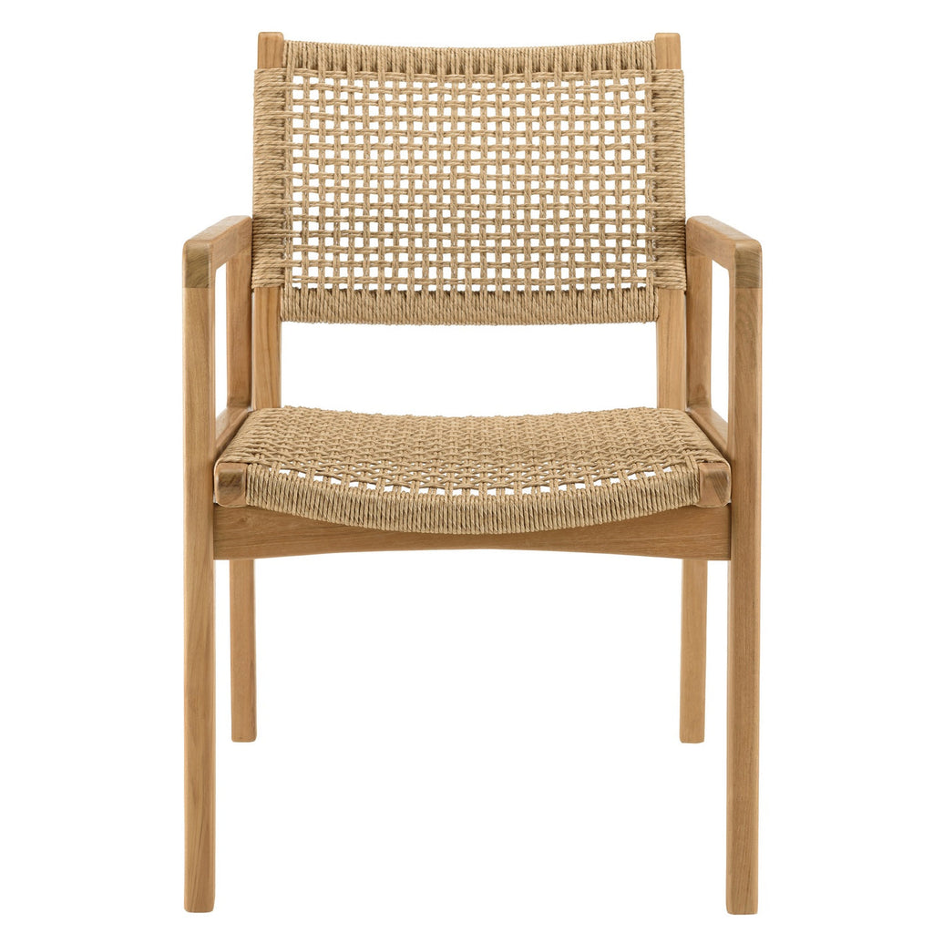 Valeria - Salon De Jardin 4 Pers - Beige/Bois Clair/Marron