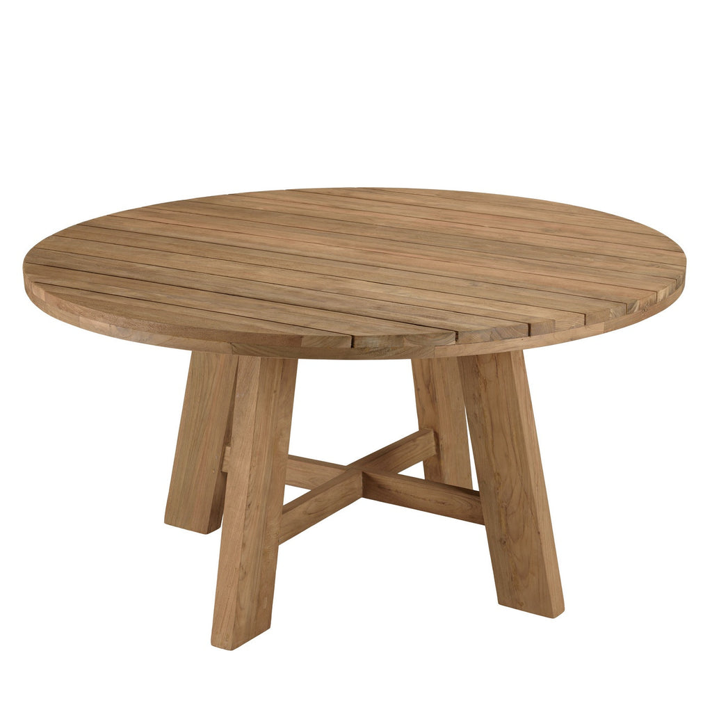 Valeria - Salon De Jardin 4 Pers - Beige/Bois Clair/Marron