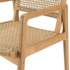 Valeria - Salon De Jardin 4/6 Pers - Beige/Bois Clair/Marron