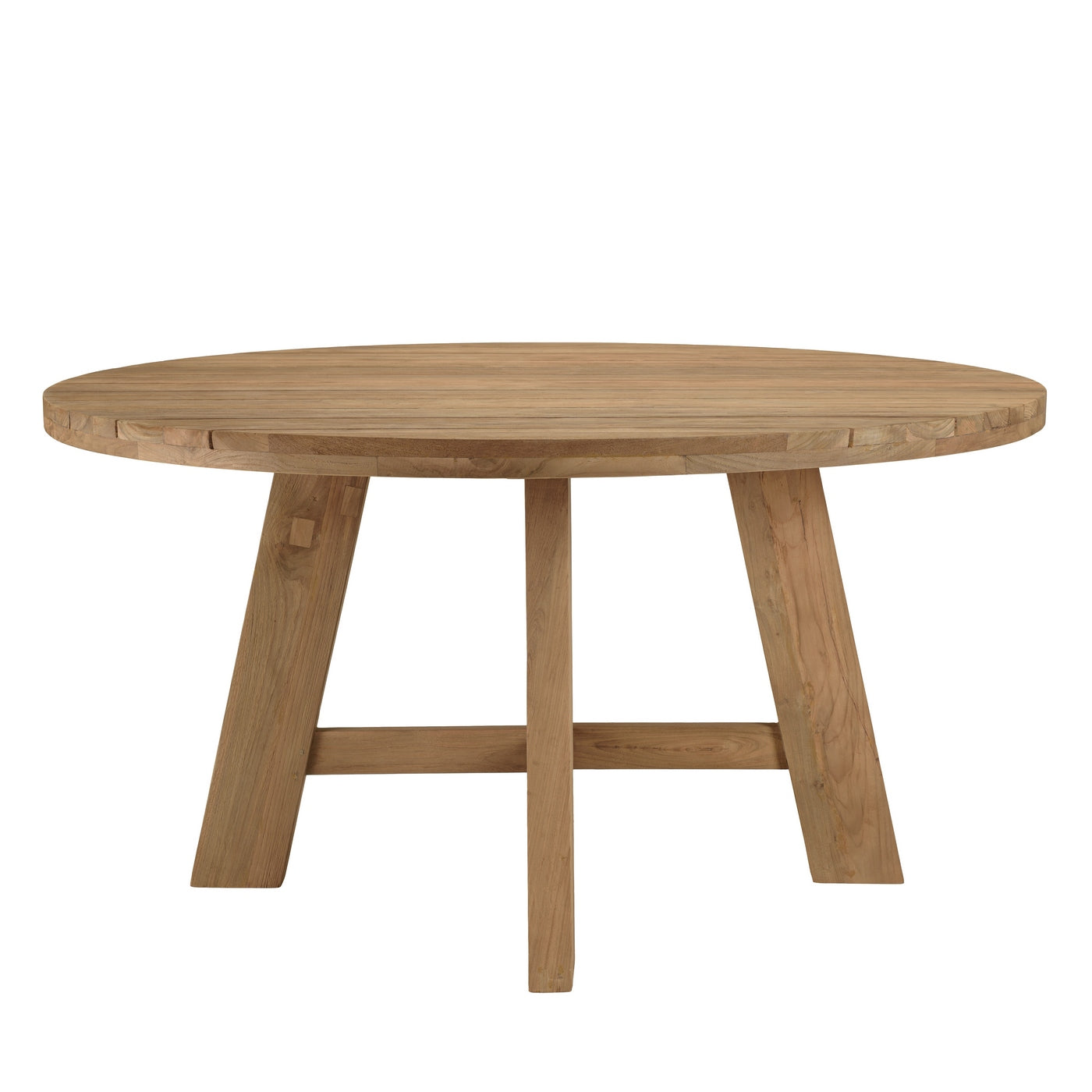 Valeria - Salon De Jardin 4 Pers - Bois Clair/Blanc/Beige/Marron