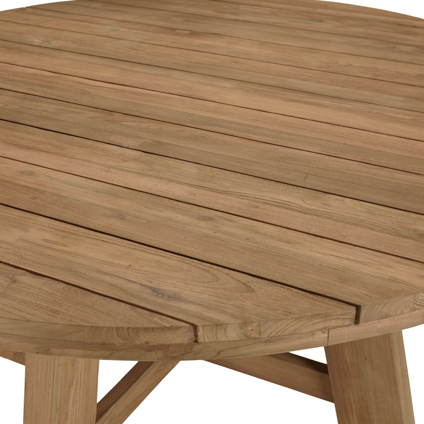 Valeria - Salon De Jardin 4 Pers - Bois Clair/Blanc/Beige/Marron