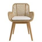 Valeria - Salon De Jardin 4/6 Pers - Bois Clair/Blanc/Beige/Marron