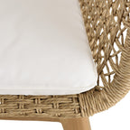 Valeria - Salon De Jardin 4/6 Pers - Bois Clair/Blanc/Beige/Marron
