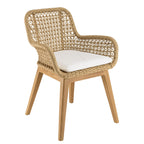 Valeria - Salon De Jardin 4/6 Pers - Bois Clair/Blanc/Beige/Marron