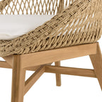 Valeria - Salon De Jardin - Beige/Blanc/Bois Clair/Marron