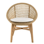 Valeria - Salon De Jardin - Beige/Blanc/Bois Clair/Marron
