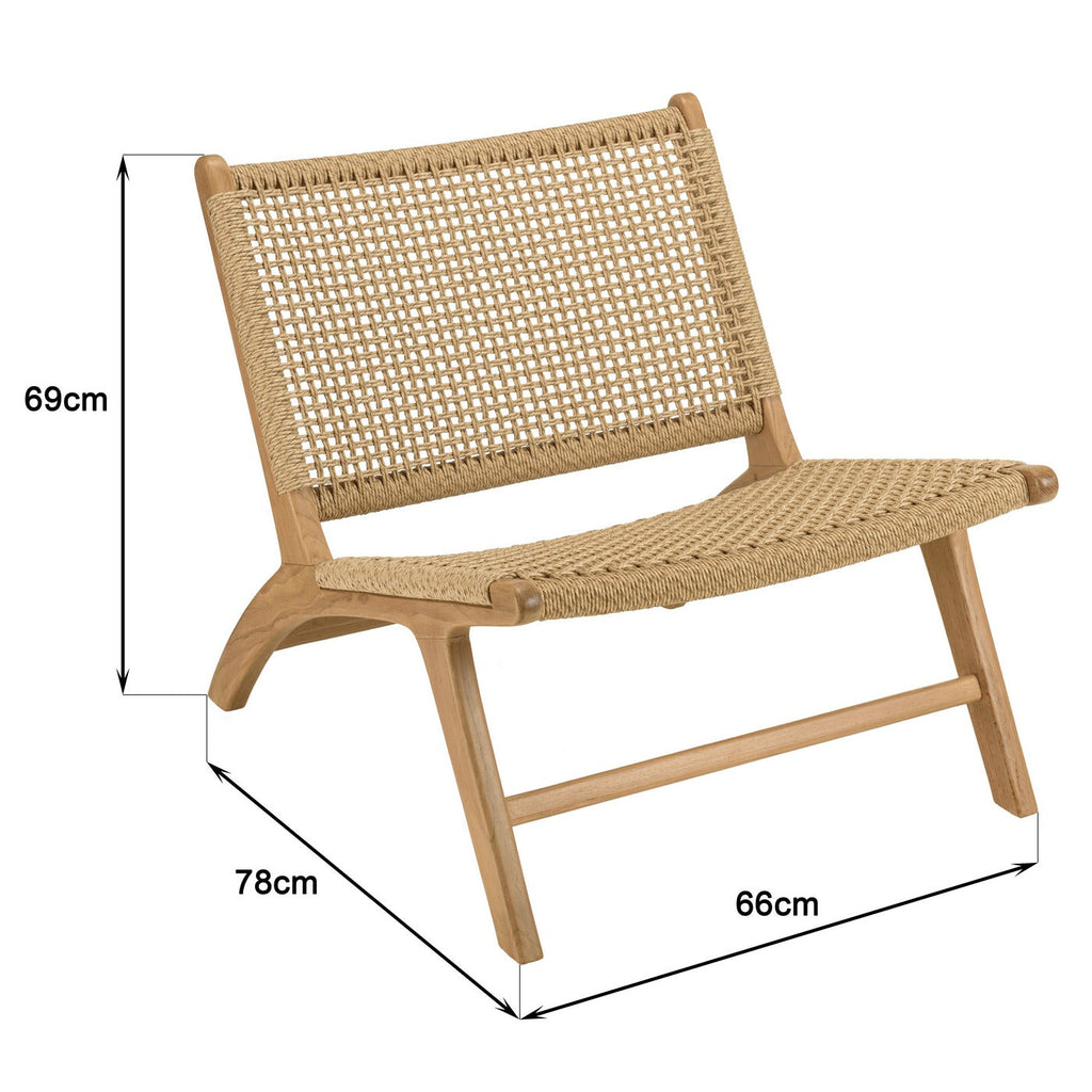 Valeria - Salon De Jardin - Beige/Bois Clair/Marron