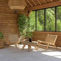 Valeria - Salon De Jardin - Beige/Bois Clair/Marron