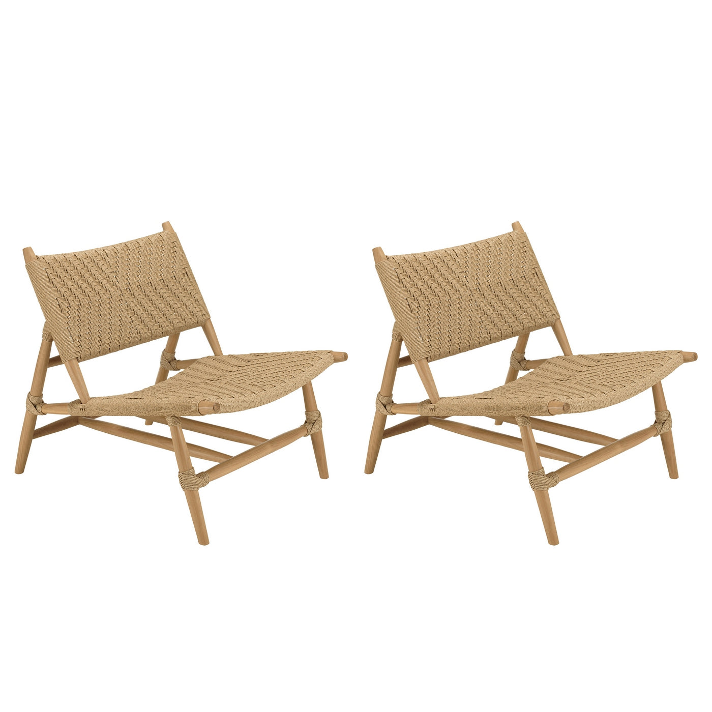 Valeria - Salon De Jardin - Beige/Bois Clair/Marron