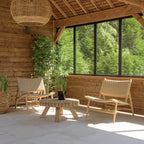 Valeria - Salon De Jardin - Beige/Bois Clair/Marron