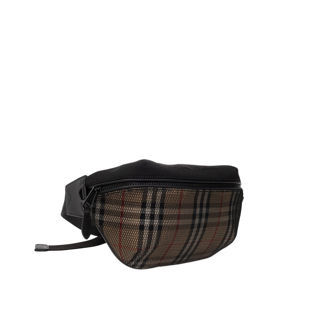 Burberry Check Mesh Belt Bag - Beige - Homme
