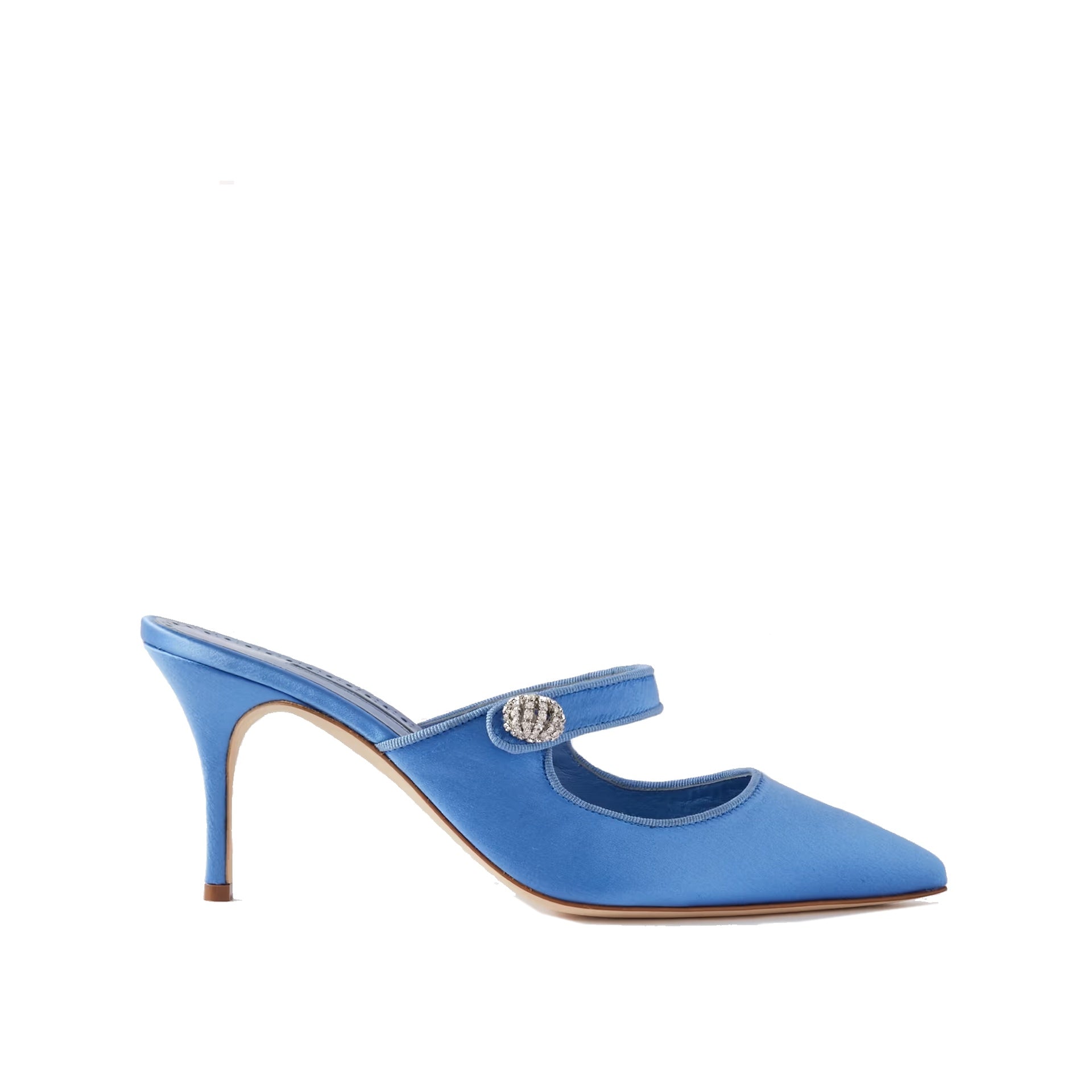 Mules Manolo Blahnik Camparimu Jewel 070 - Blue - Femme