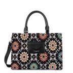 sac cabas main - mosaique #couleur_noir-multi