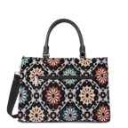 sac cabas main - mosaique #couleur_noir-multi