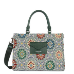 sac cabas main - mosaique #couleur_vert-multi