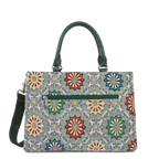 sac cabas main - mosaique #couleur_vert-multi