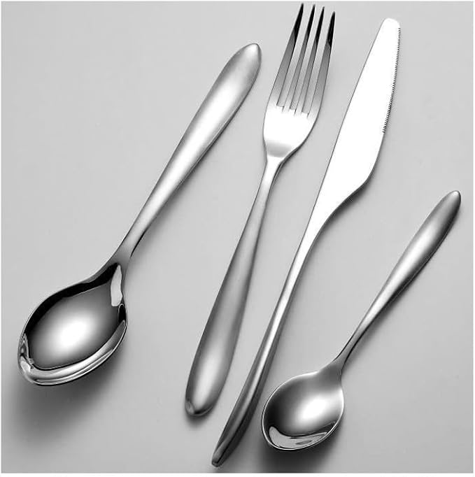 Ménagere 24 Pièces - Acier Inoxydable - Inox Finition Miroir Poli