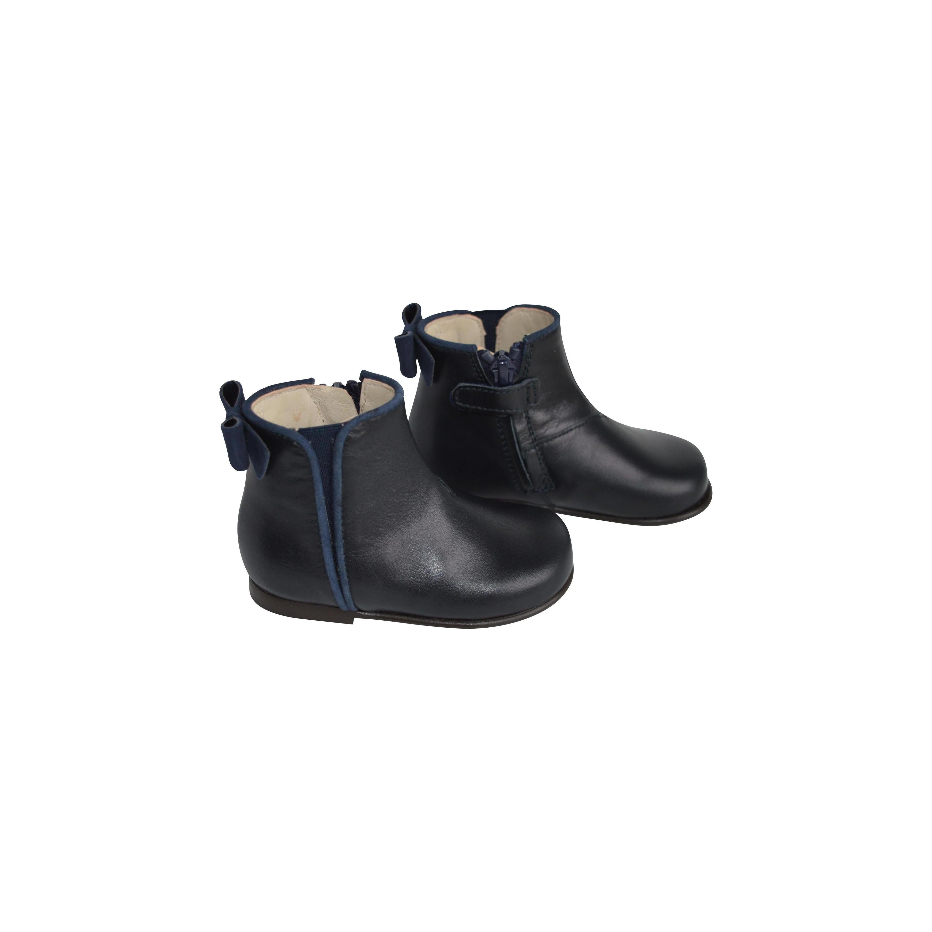Bottines Boots Albertine - Cuir Marine - Fille