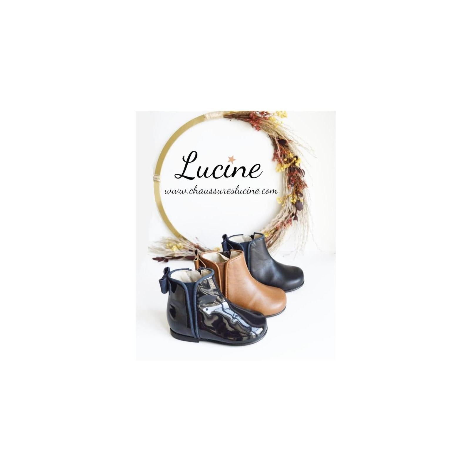 Bottines Boots Albertine - Cuir Marine - Fille