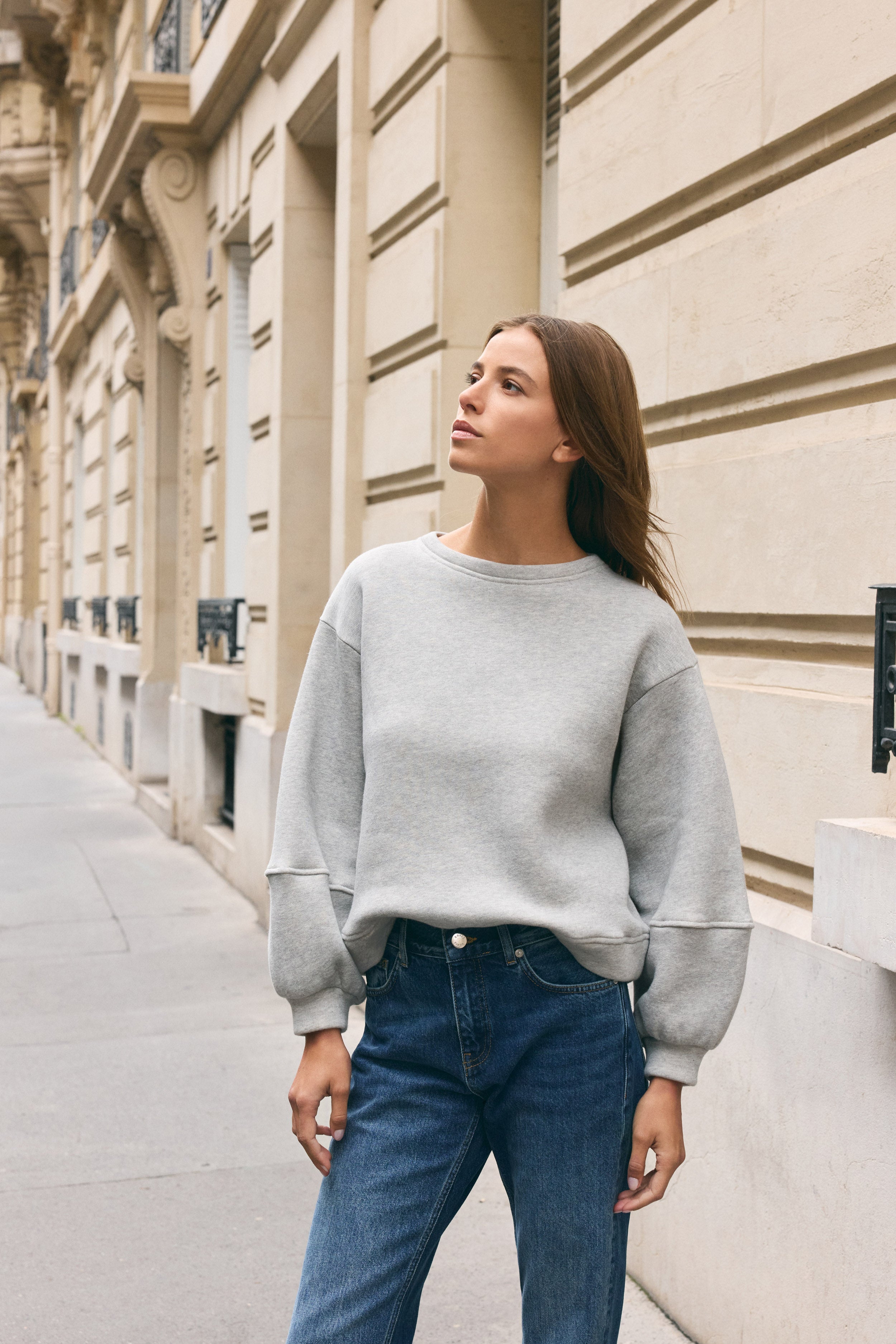 Sweat-shirt Le May - Gris Clair