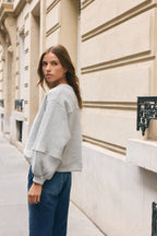 Sweat-shirt Le May - Gris Clair