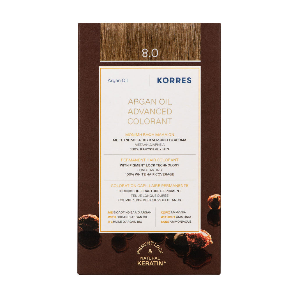 8.0 Blond Clair Coloration - Argan