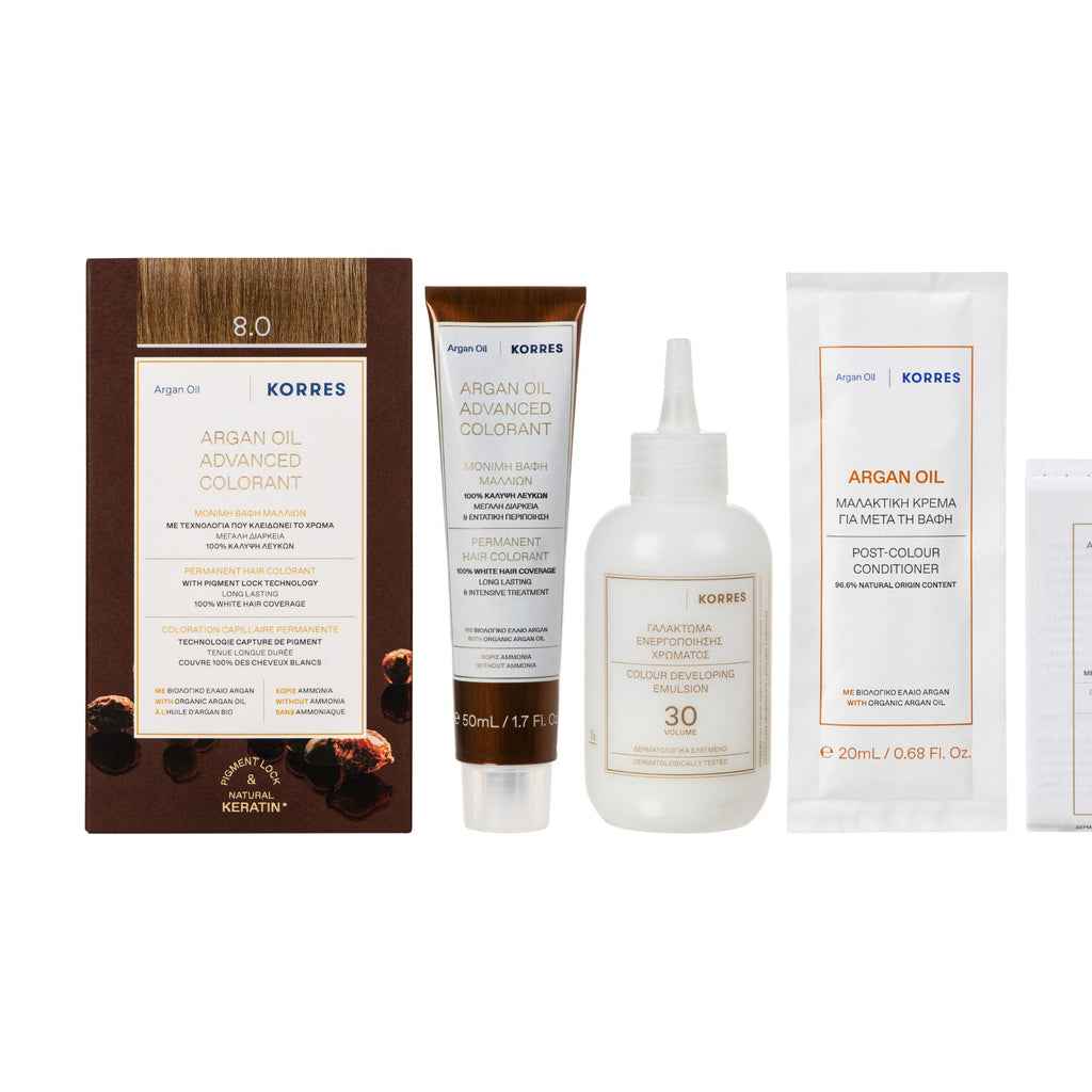 8.0 Blond Clair Coloration - Argan