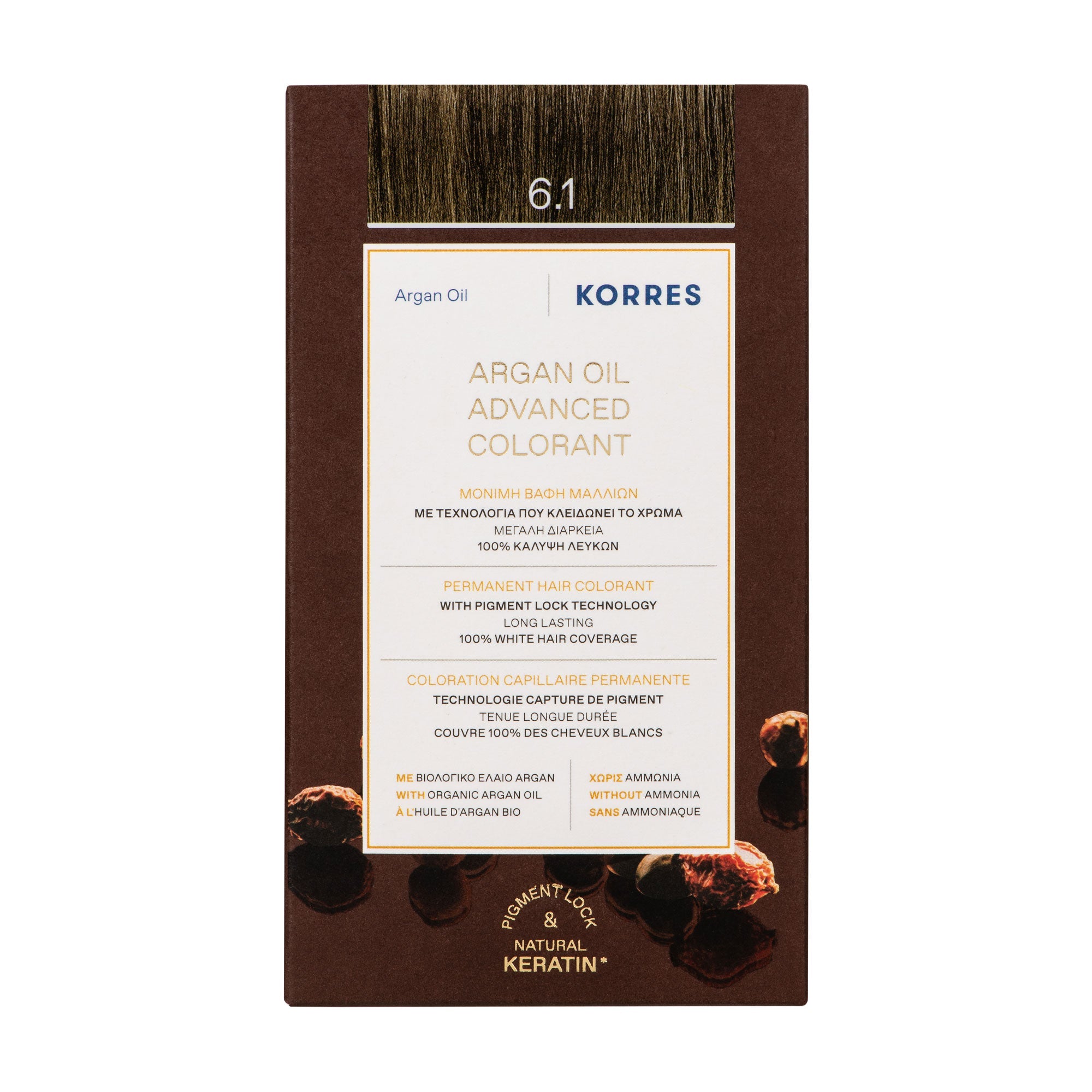 6.1 Blond Foncé Cendre Coloration - Argan