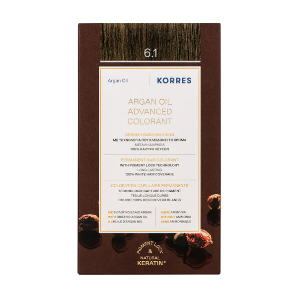6.1 Blond Foncé Cendre Coloration - Argan