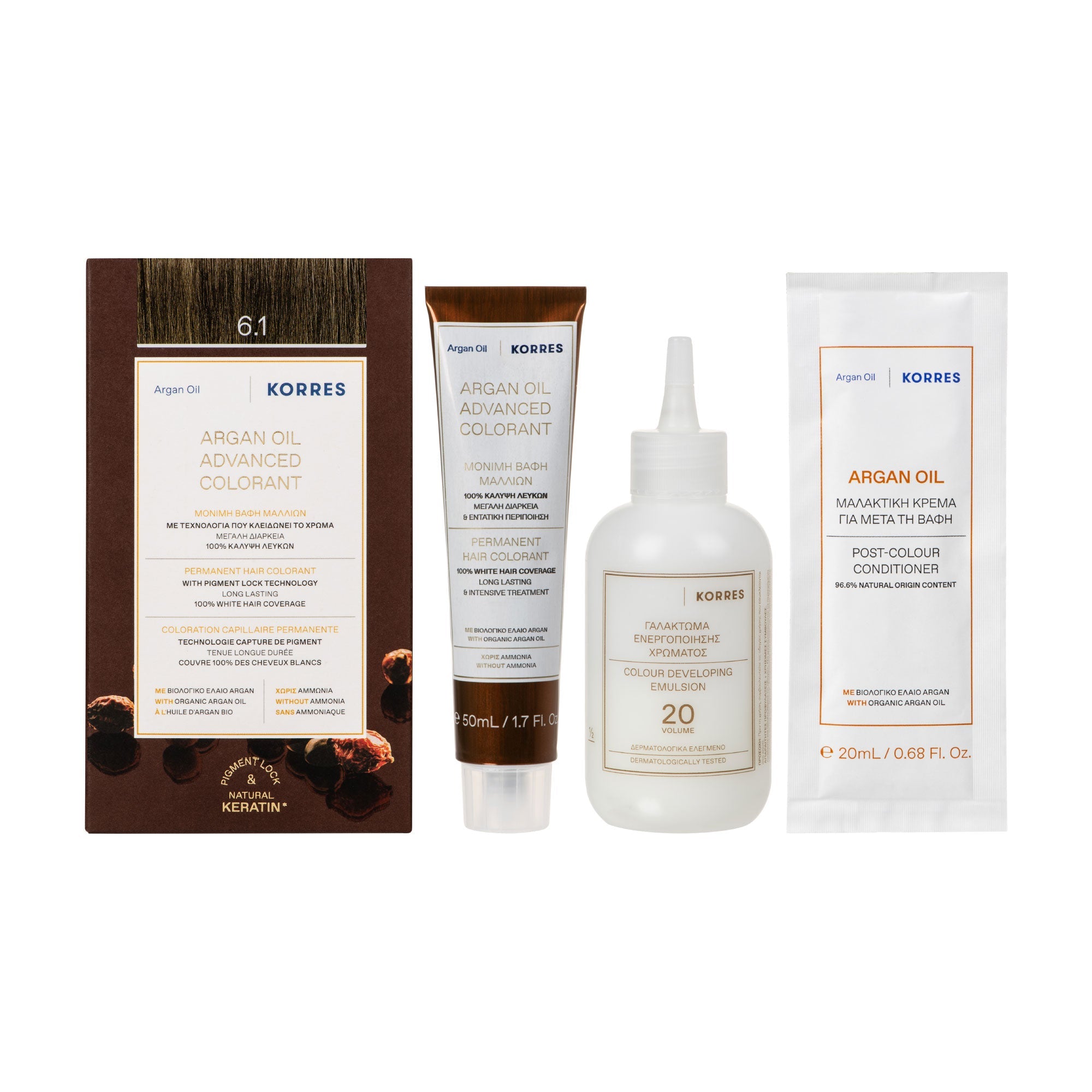 6.1 Blond Foncé Cendre Coloration - Argan