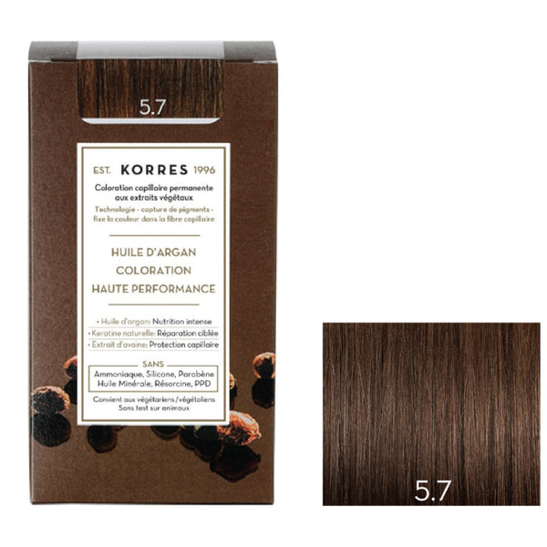 5.7 Châtain Clair Marron Coloration - Argan